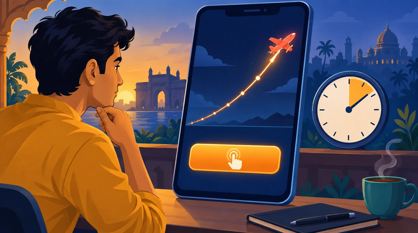 Illustration of an Aviator-style game screen